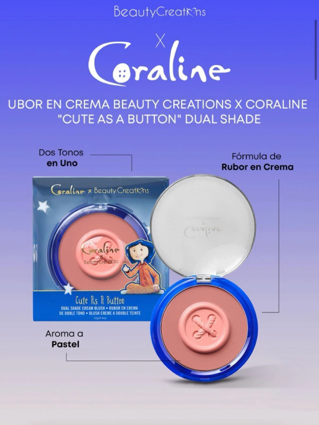 Rubor en crema cute as a button Beauty Creations Coraline