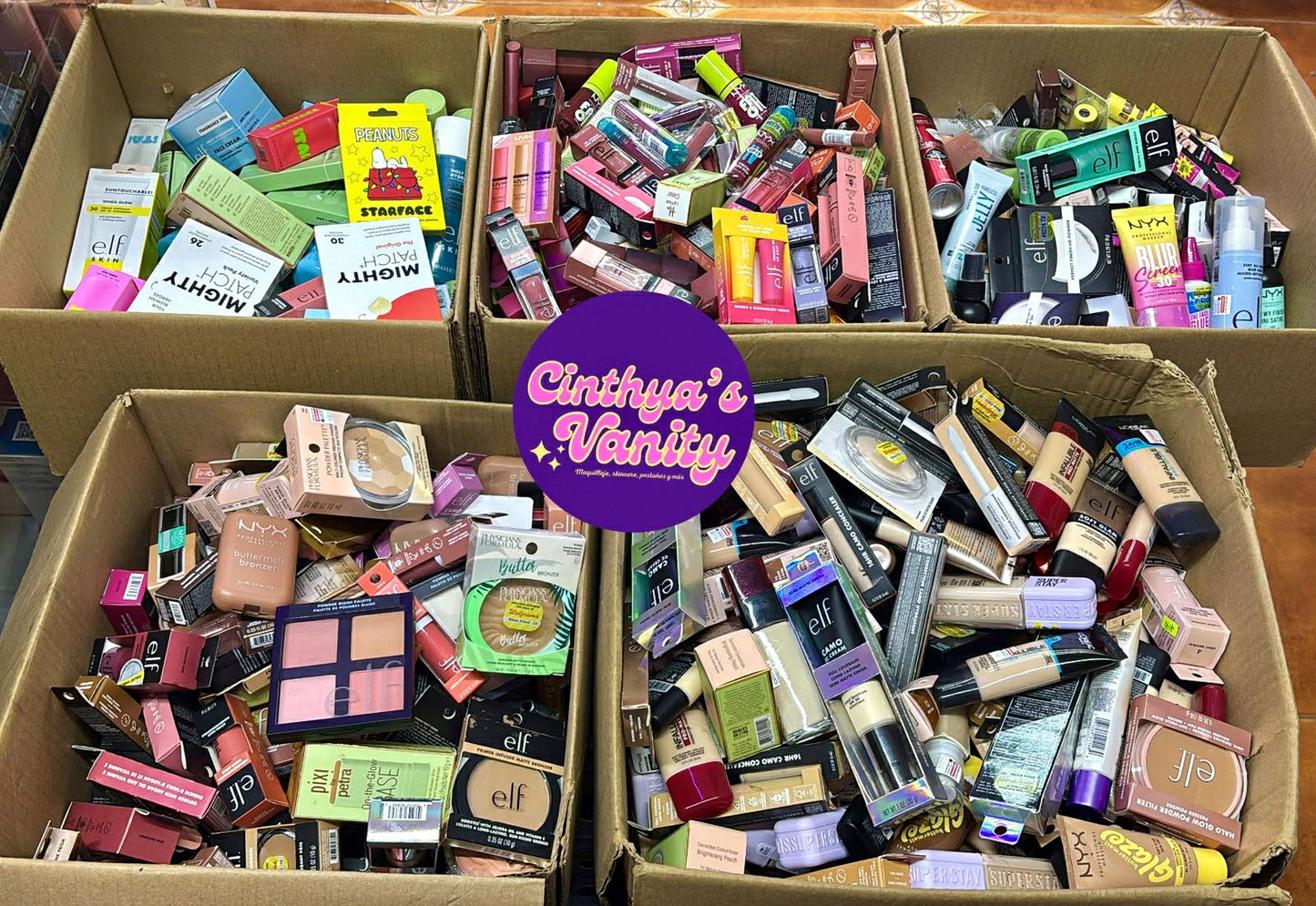 Paca de maquillaje ELF y marcas mixtas