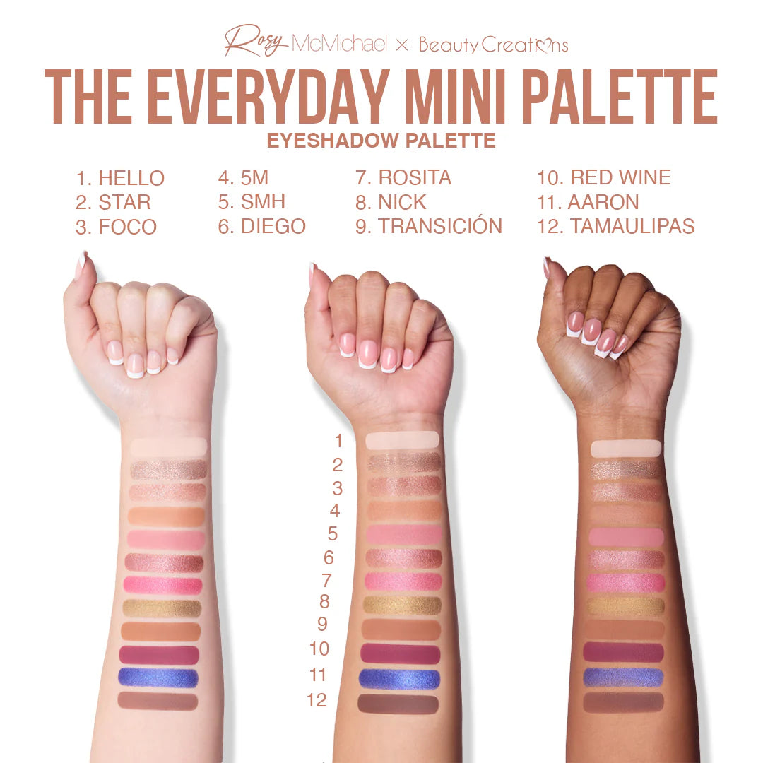 The everyday mini palette Beauty Creations x Rosy McMichael